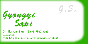 gyongyi sapi business card